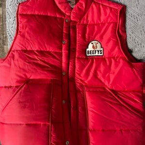 Kj Brand Red Puffer Vest